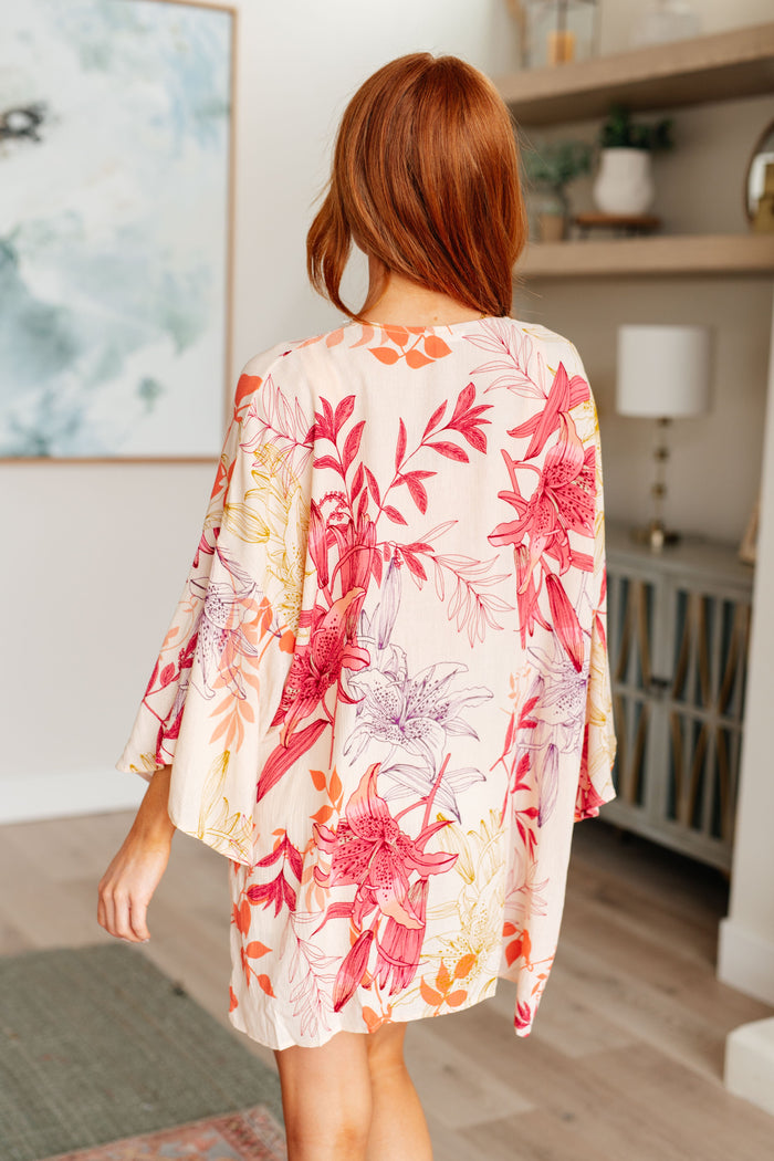 Vacay Season Bell Sleeve Kimono Cardigan Ave Shops- Tilden Co.