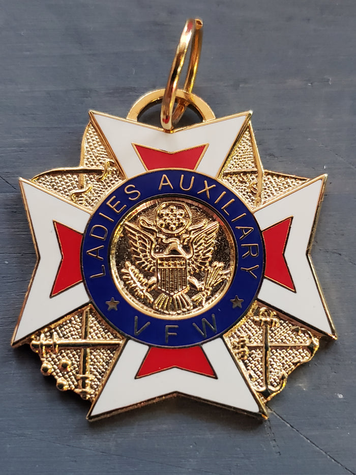 VFW Ladies Auxiliary metal pendant