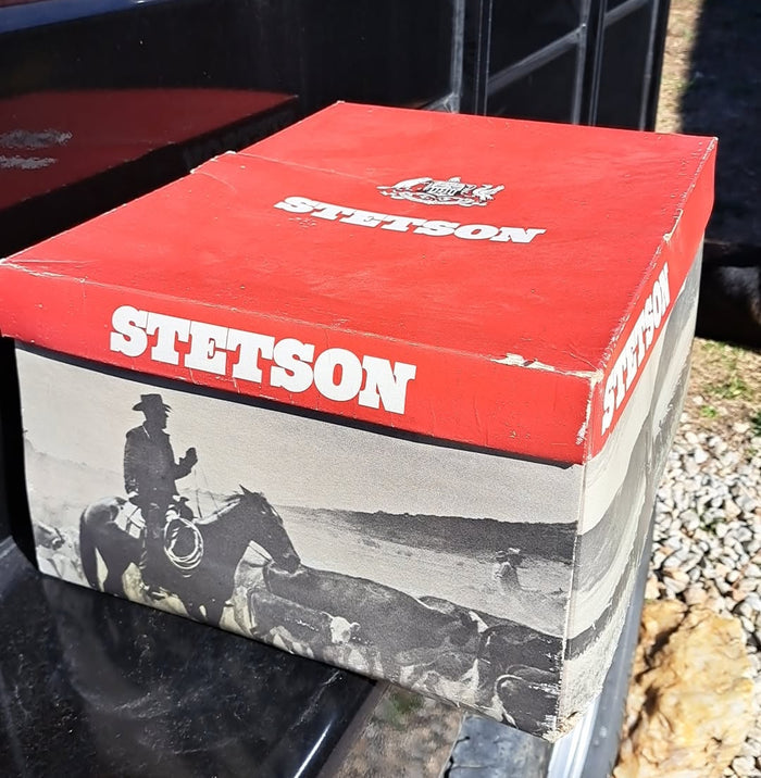 Vintage New Stetson Roadrunner 7 3/8" Straw With Vintage Box Included