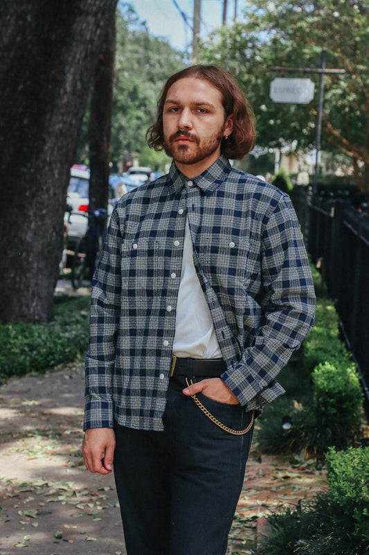 3sixteen Utility Flannel - Midnight Boxweave
