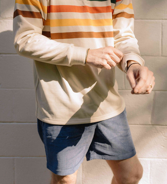 5.5" Organic Cotton Corduroy Shorts - Pacific Blue