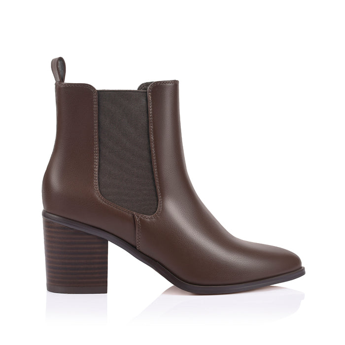 Abbie Chelsea Ankle Boots - Chocolate Brown