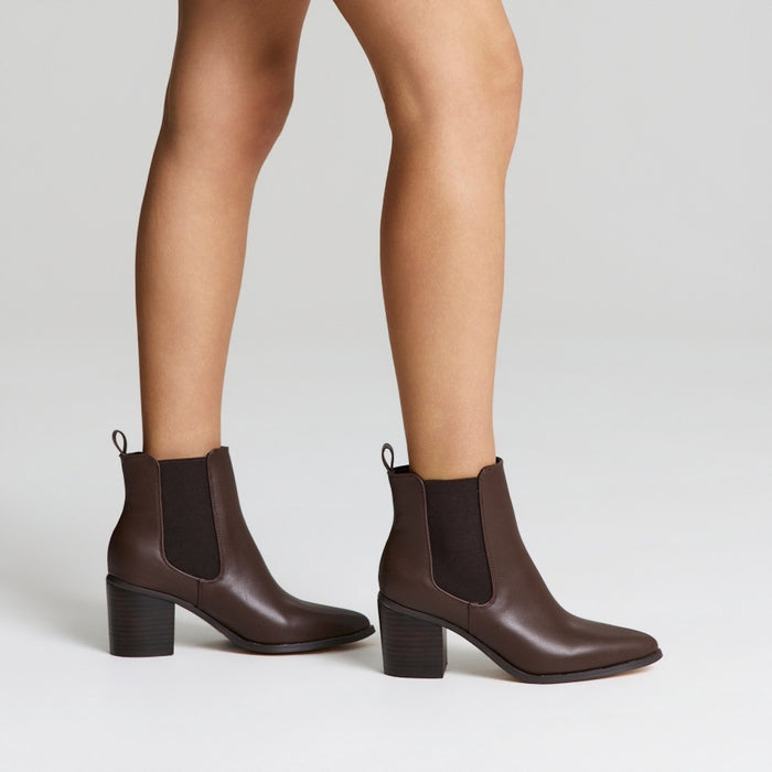 Abbie Chelsea Ankle Boots - Chocolate Brown