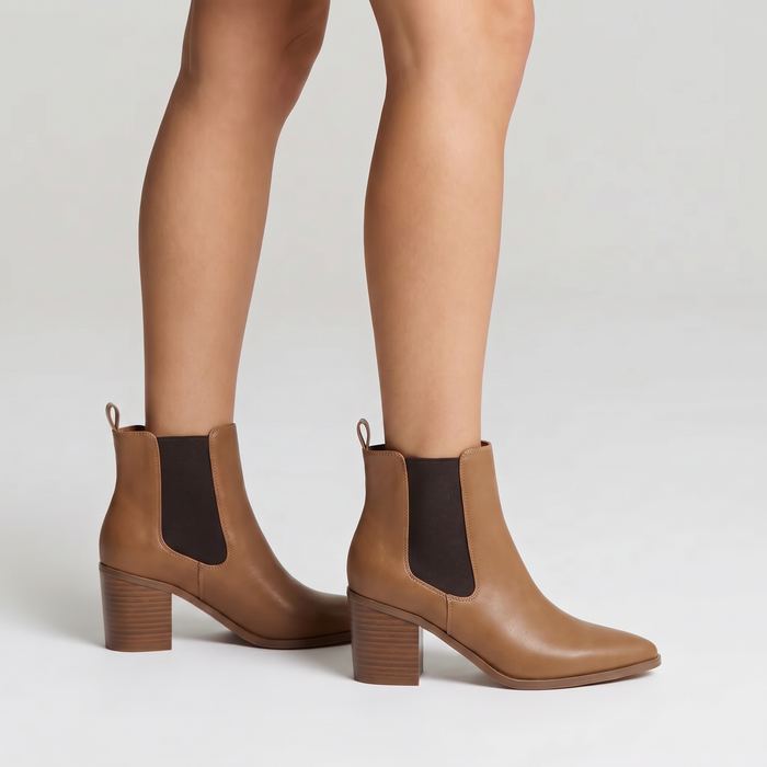 Abbie Chelsea Ankle Boots - Tan