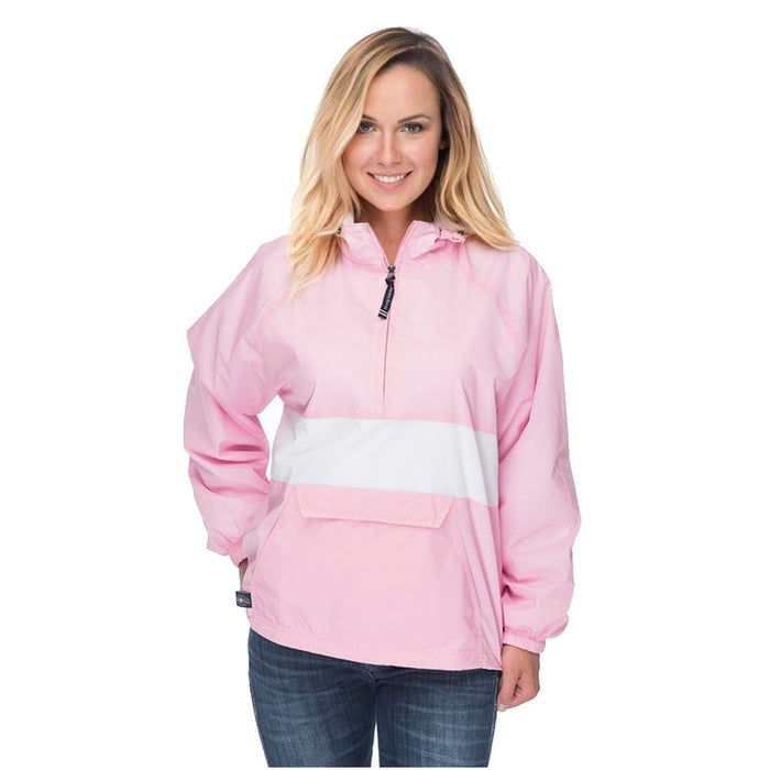 Alpha Chi Omega Classic Striped Windbreaker - Lined