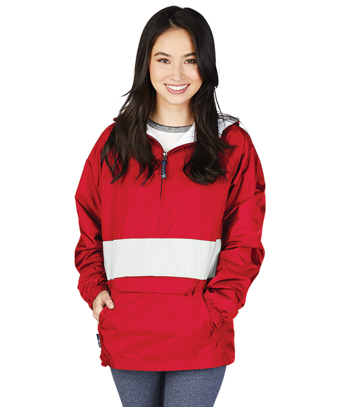 Alpha Chi Omega Classic Striped Windbreaker - Lined