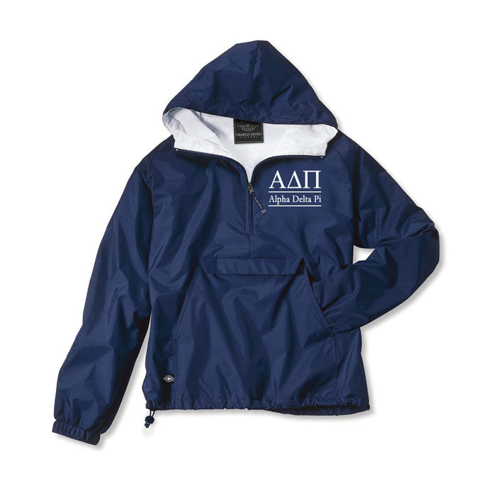Alpha Delta Pi Classic Solid Pullover Windbreaker - Lined