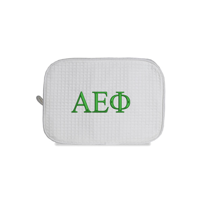 Alpha Epsilon Phi Waffle Weave Cosmetic Bag
