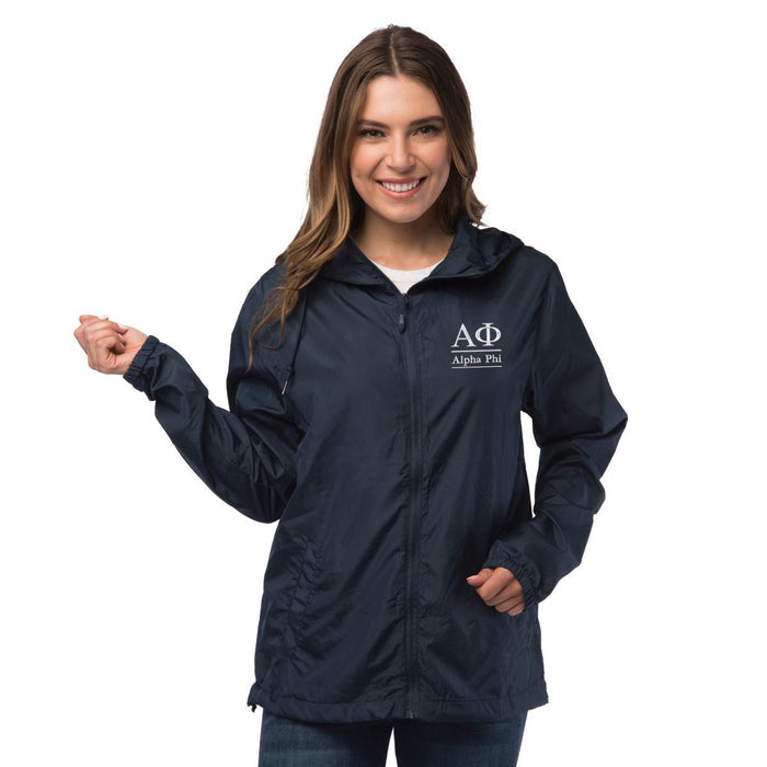 Alpha Phi Lightweight Windbreaker Jacket