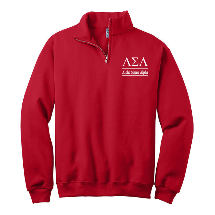Alpha Sigma Alpha Quarter Zip Pullover