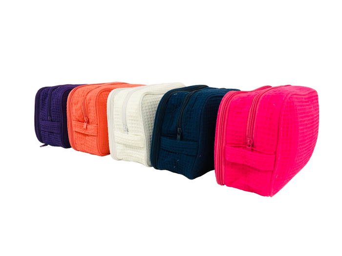 Alpha Sigma Alpha Waffle Weave Cosmetic Bag