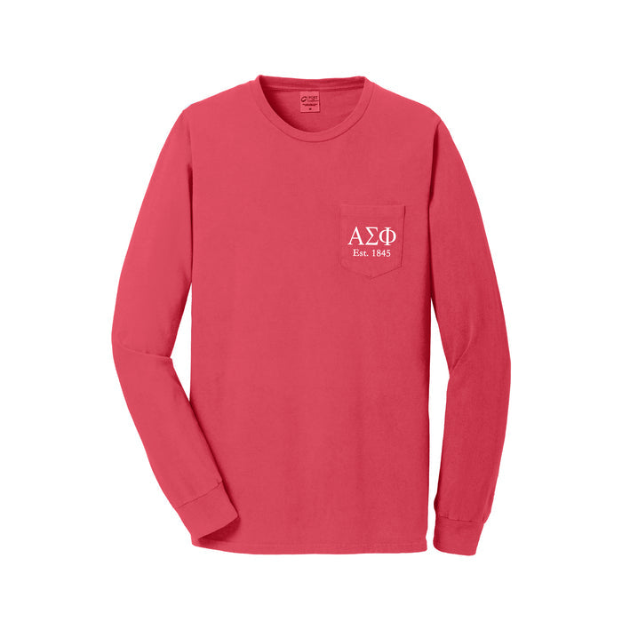 Alpha Sigma Phi Long Sleeve Pocket Tee