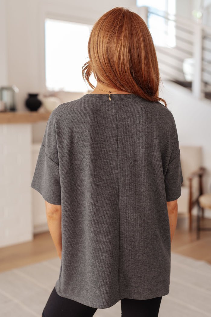 Always Enough Graphic Tee in Charcoal T-Shirt Ave Shops- Tilden Co.