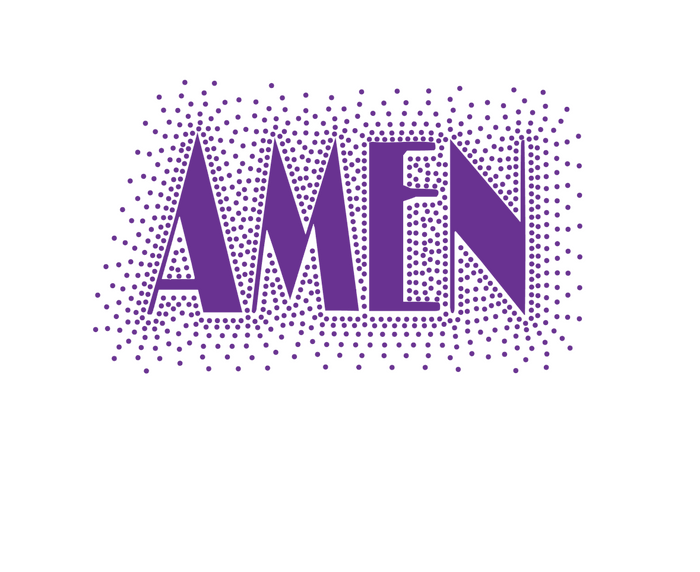 Amen Fill Stitch Embroidery Design & 10 ss Rhinestone bling Template