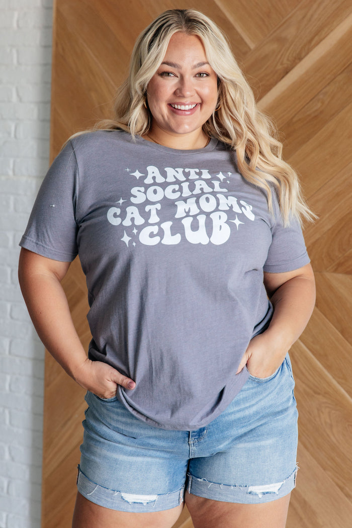 Antisocial Cat Mom Graphic Tee T-Shirt Ave Shops- Tilden Co.