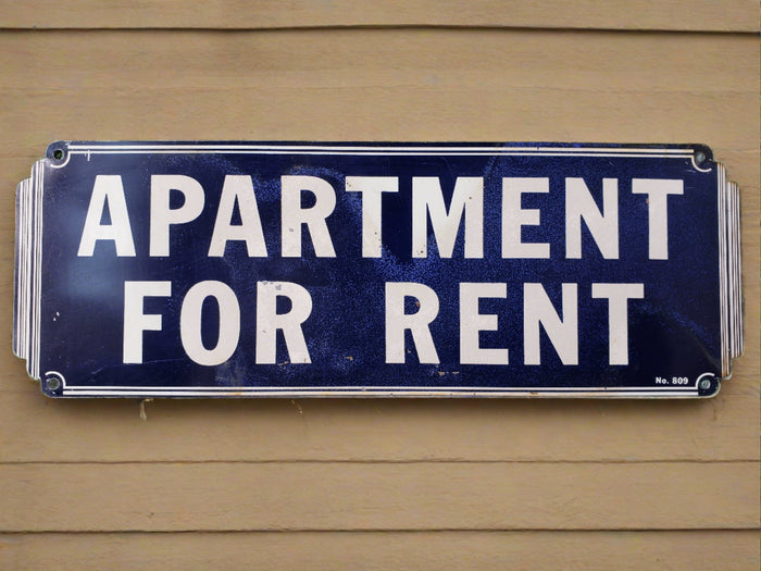 Apartment For Rent metal sign