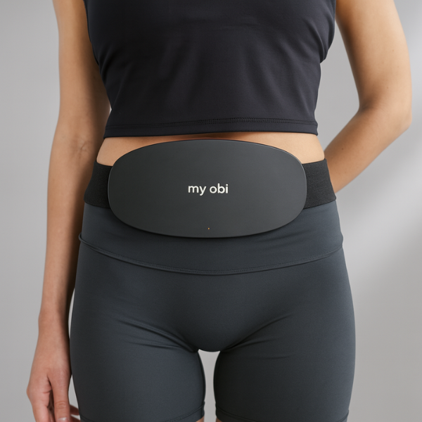Wearable comfort belt designed to support the lower abdomen and lower back during menstrual discomfort.