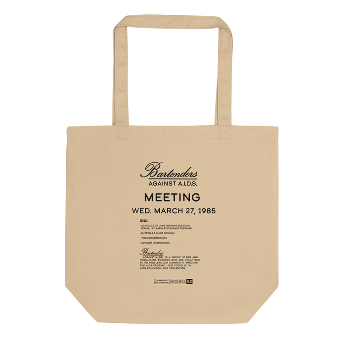 Archive 82: Bartenders Against AIDS Eco Tote Bag