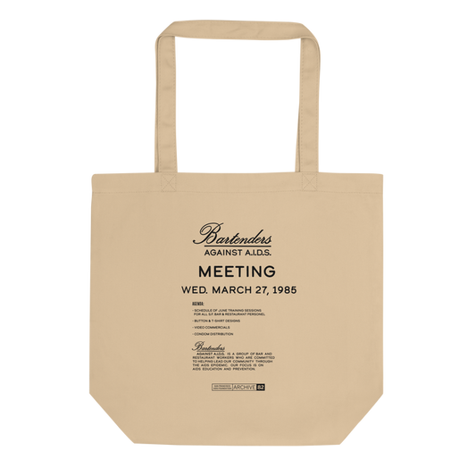 Archive 82: Bartenders Against AIDS Eco Tote Bag