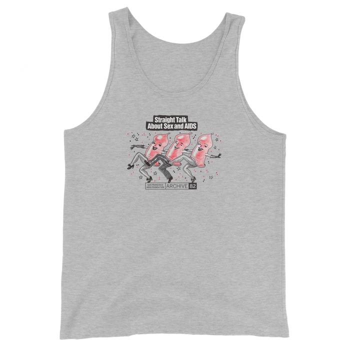 Archive 82: Dancing Condoms Gender Neutral Tank Top