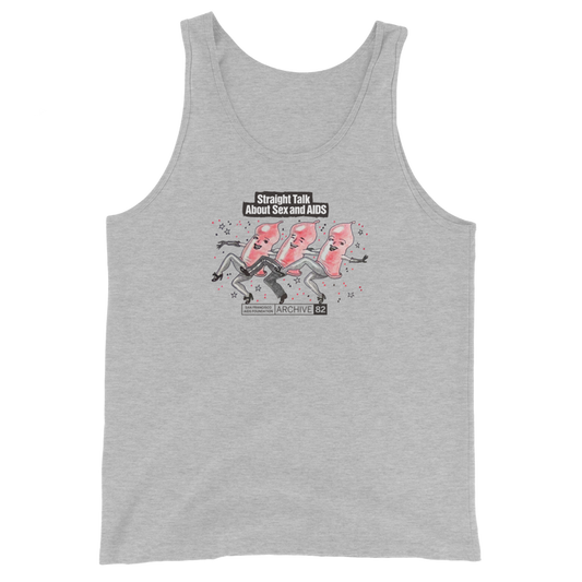 Archive 82: Dancing Condoms Gender Neutral Tank Top