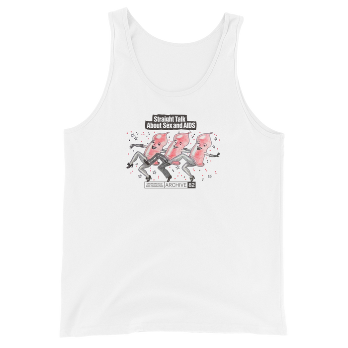 Archive 82: Dancing Condoms Gender Neutral Tank Top