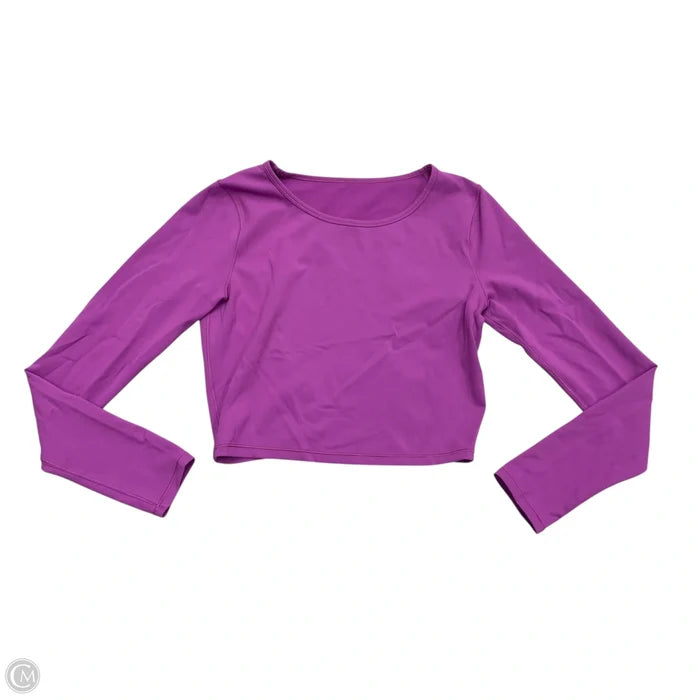 Athletic Top Long Sleeve Collar By Lululemon In Purple, Size: L