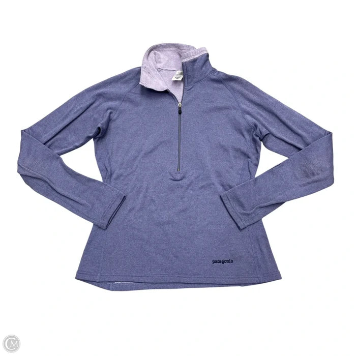 Athletic Top Long Sleeve Collar By Patagonia In Purple, Size: Xs