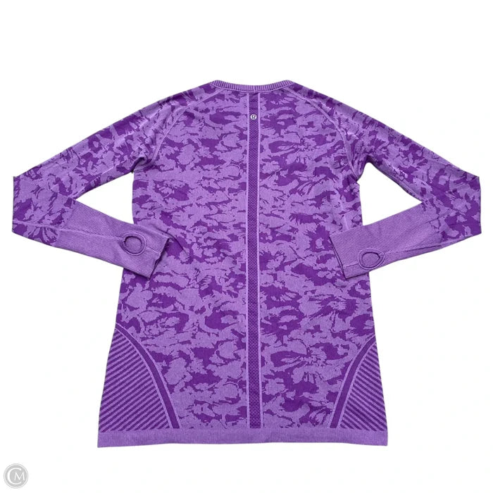 Athletic Top Long Sleeve Crewneck By Lululemon In Purple, Size: L