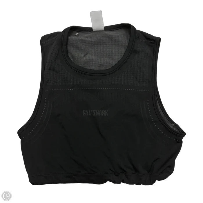 Athletic Top Short Sleeve By Gym Shark In Black, Size: S