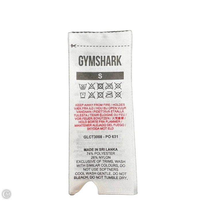 Athletic Top Short Sleeve By Gym Shark In Black, Size: S