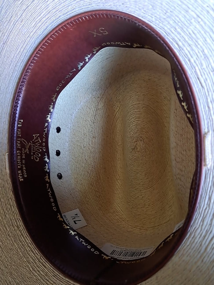 Atwood Hat Co. Heavy Straw Long Oval 7 1/4"
