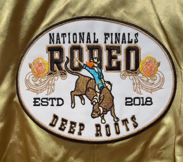 Augusta Gold Satin Jacket - National Finals Rodeo Deep Roots 2018