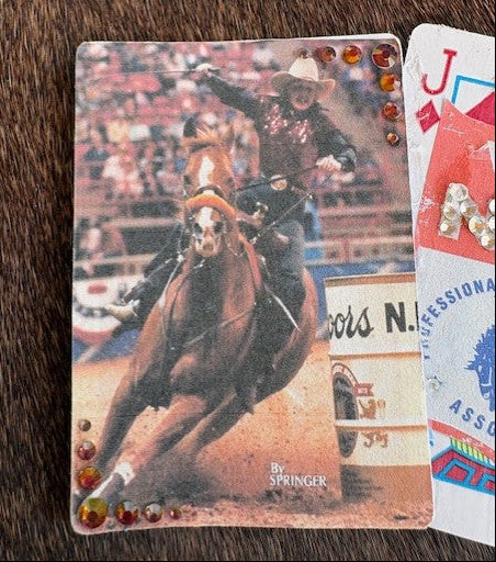 Barrel Racing & Back number - Bedazzled Hat Card Set