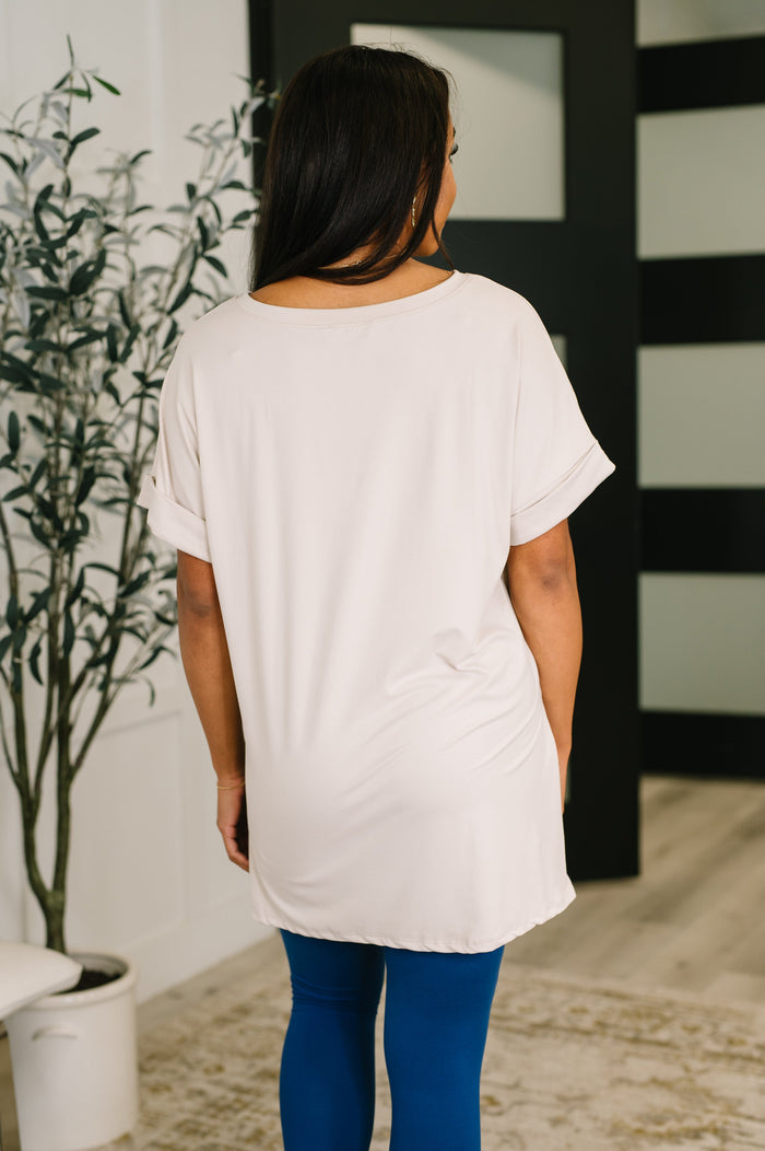 Basic Layering Relaxed V-Neck Tee T-Shirt Ave Shops- Tilden Co.