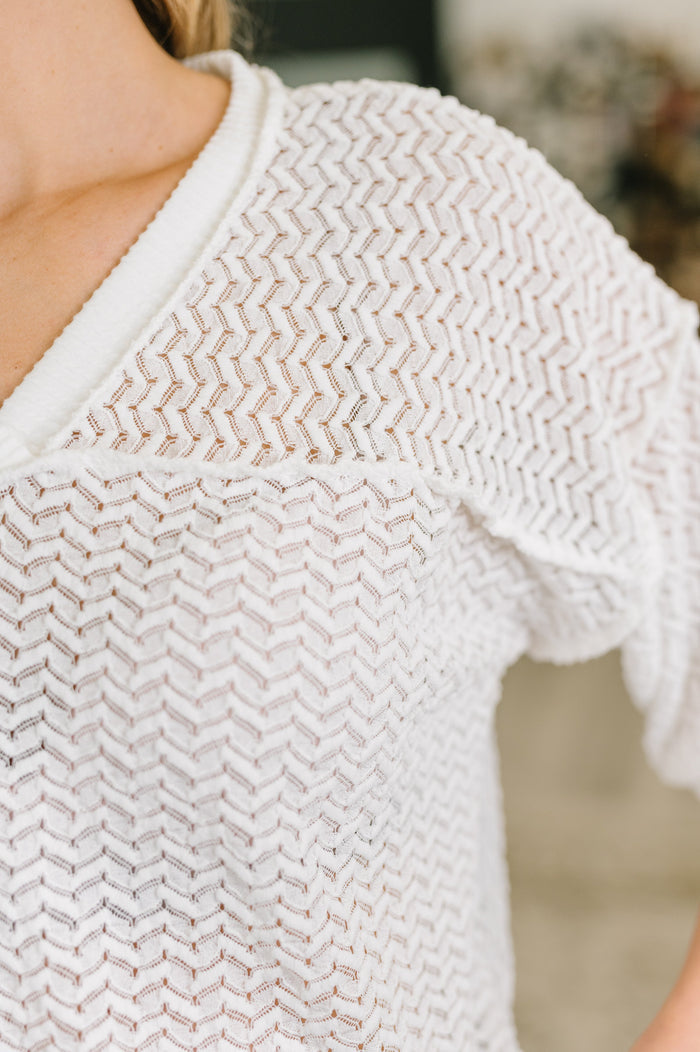 Beginning to Care Textured Oversized Top Womens Ave Shops- Tilden Co.