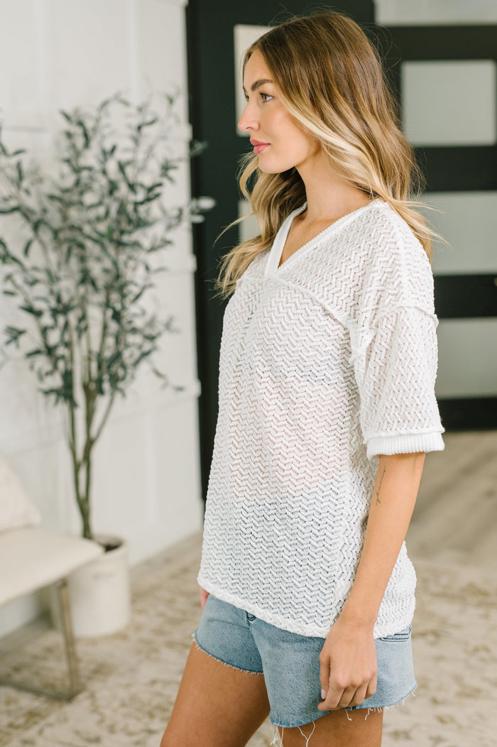 Beginning to Care Textured Oversized Top Womens Ave Shops- Tilden Co.