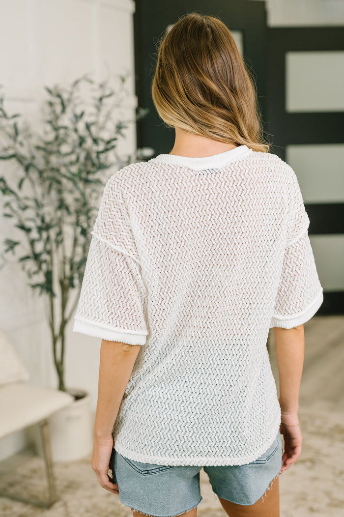 Beginning to Care Textured Oversized Top Womens Ave Shops- Tilden Co.