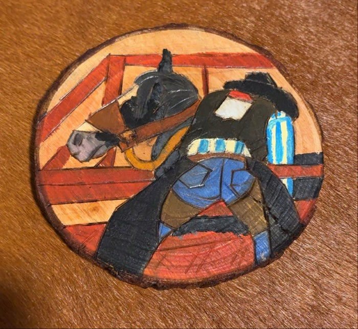 Behind The Chutes - Custom Wood Burned Coasters - Set of 4