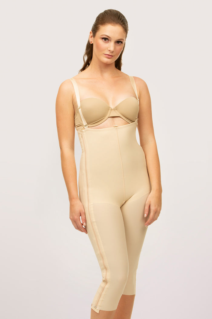 Below the Knee Compression Bodysuit w/Separating Zippers (BS05-SZ)