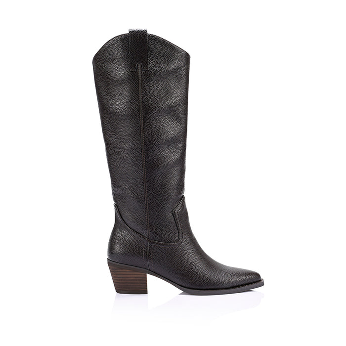Benz Cowboy Boots - Chocolate Brown Pebble