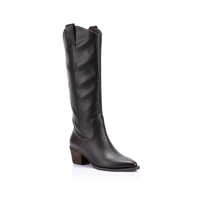 Benz Cowboy Boots - Chocolate Brown Pebble