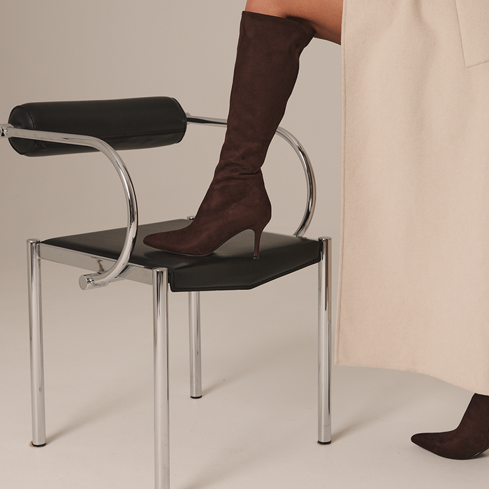 Bessie Tall Boots - Chocolate Brown Micro