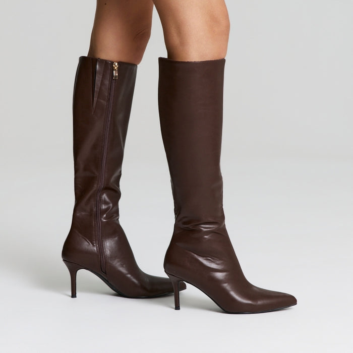 Bessie Tall Boots - Chocolate Brown