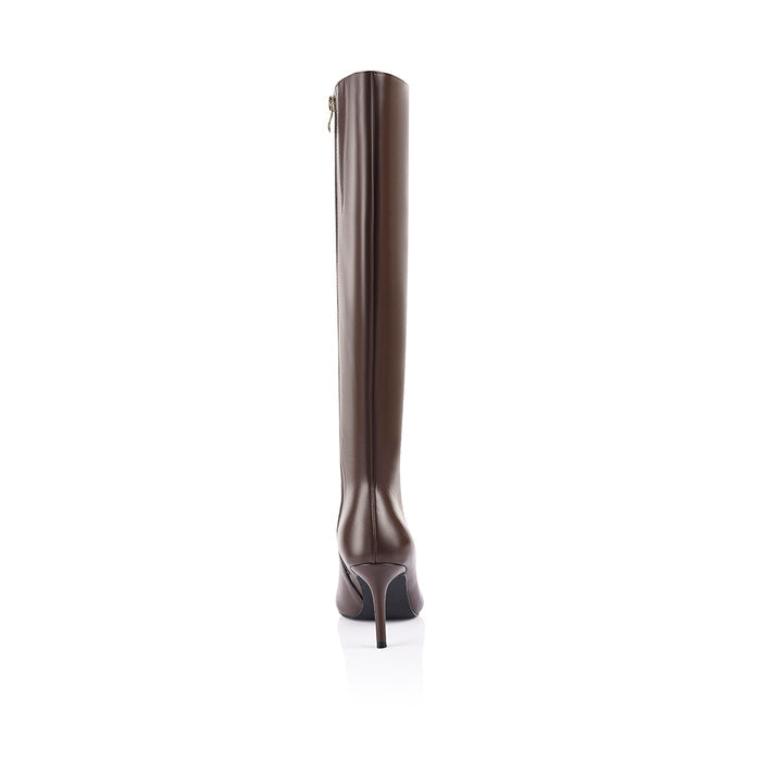Bessie Tall Boots - Chocolate Brown