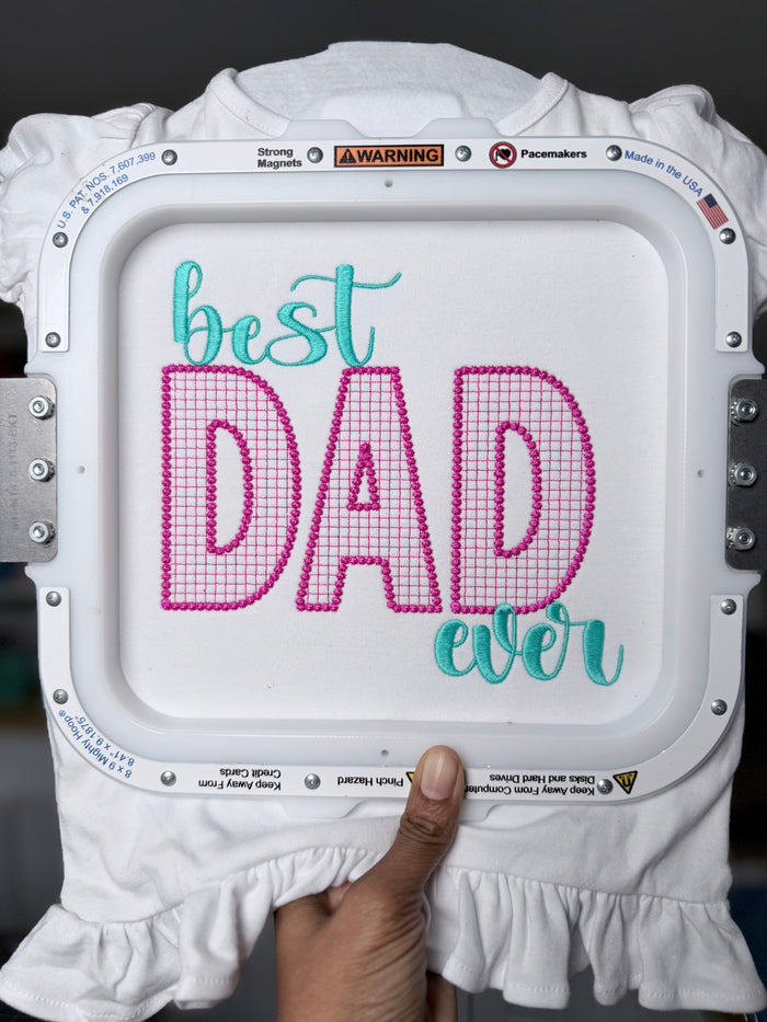 Best Dad Ever Embroidery Design