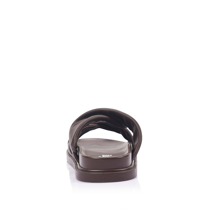 Bindy Footbed Slides - Chocolate Brown