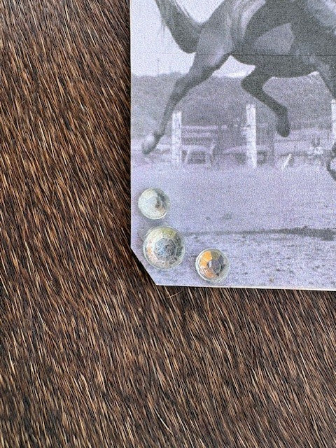 Black & White Vintage Saddle Bronc - Bedazzled Single Hat Card