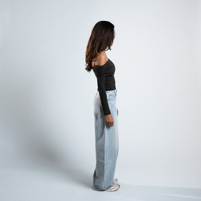 Blanks and Co Off Shoulder Draped Long Sleeve