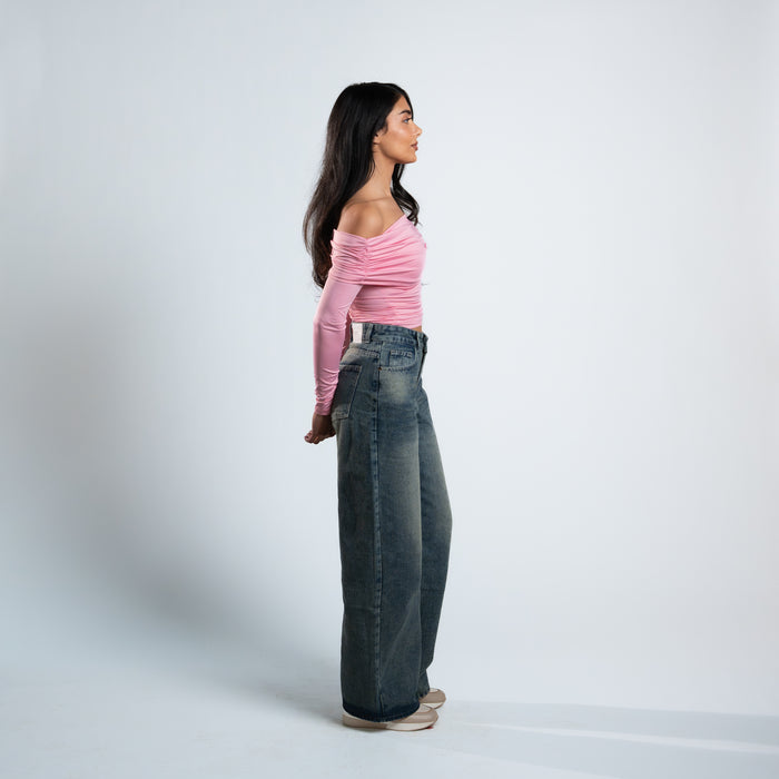 Blanks and Co Off Shoulder Draped Long Sleeve